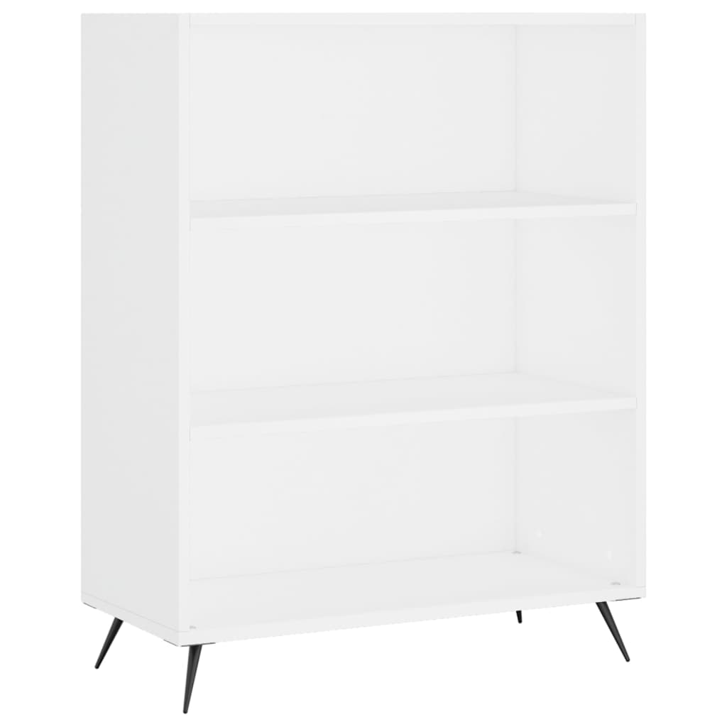 Highboard hvit 69,5x34x180 cm konstruert tre