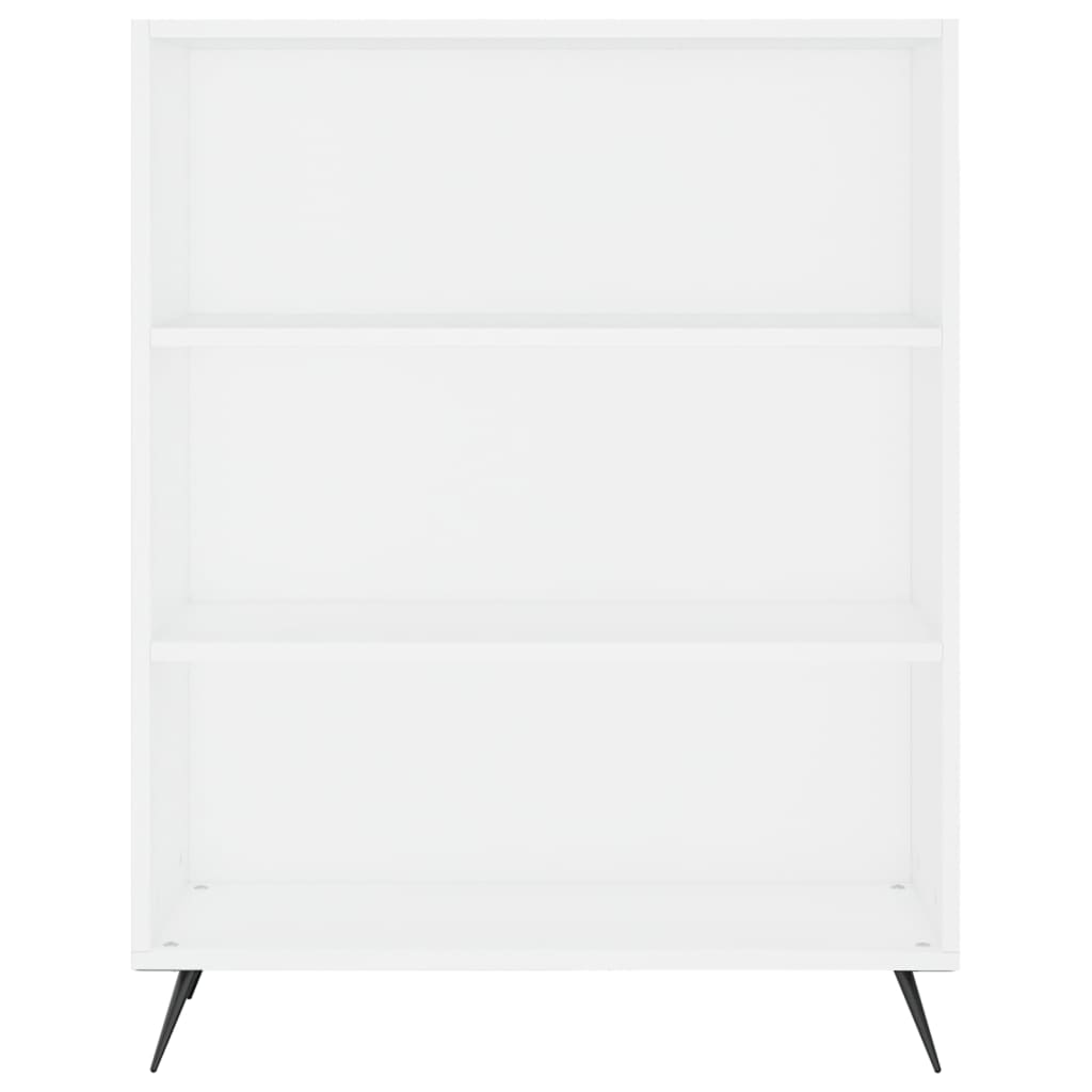 Highboard hvit 69,5x34x180 cm konstruert tre