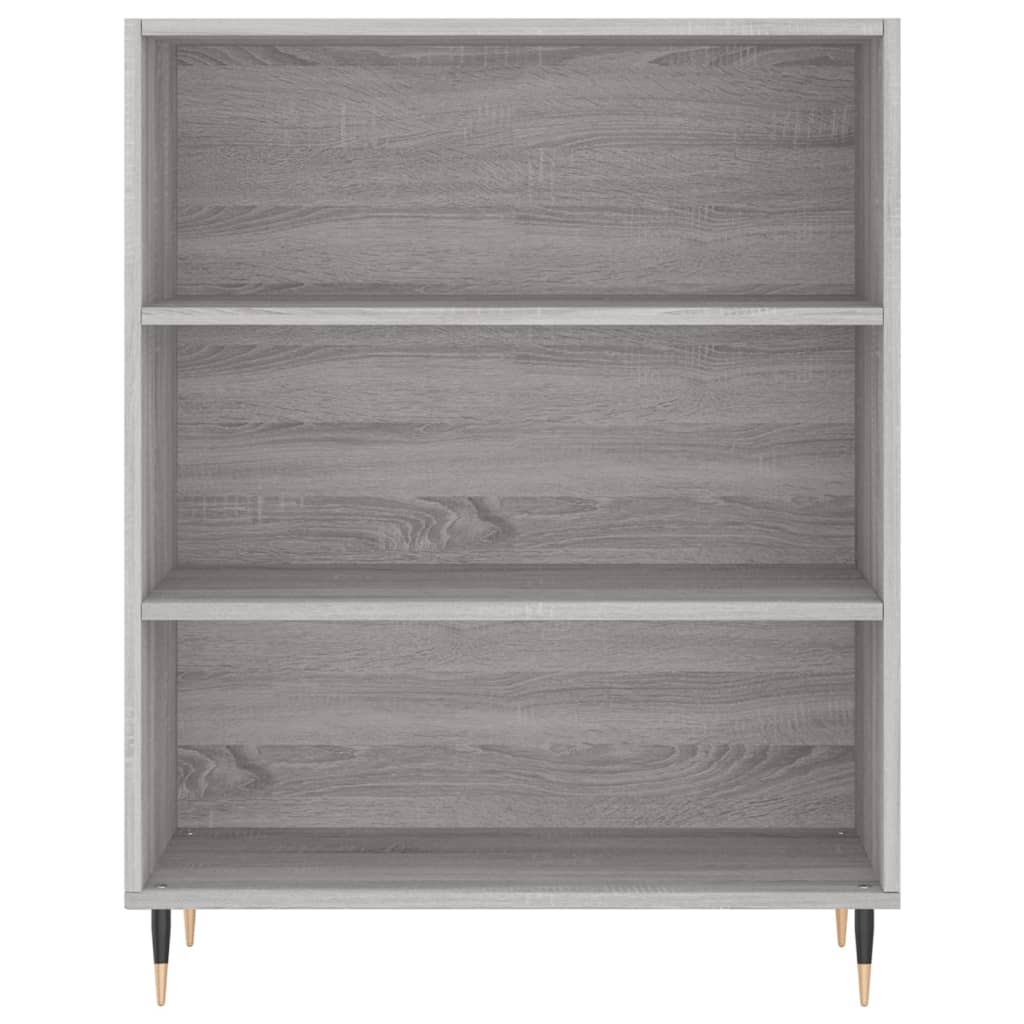 Highboard grå sonoma 69,5x34x180 cm konstruert tre