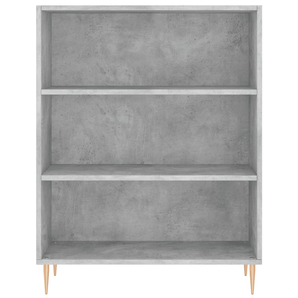 Highboard betonggrå 69,5x34x180 cm konstruert tre