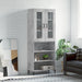 Highboard betonggrå 69,5x34x180 cm konstruert tre