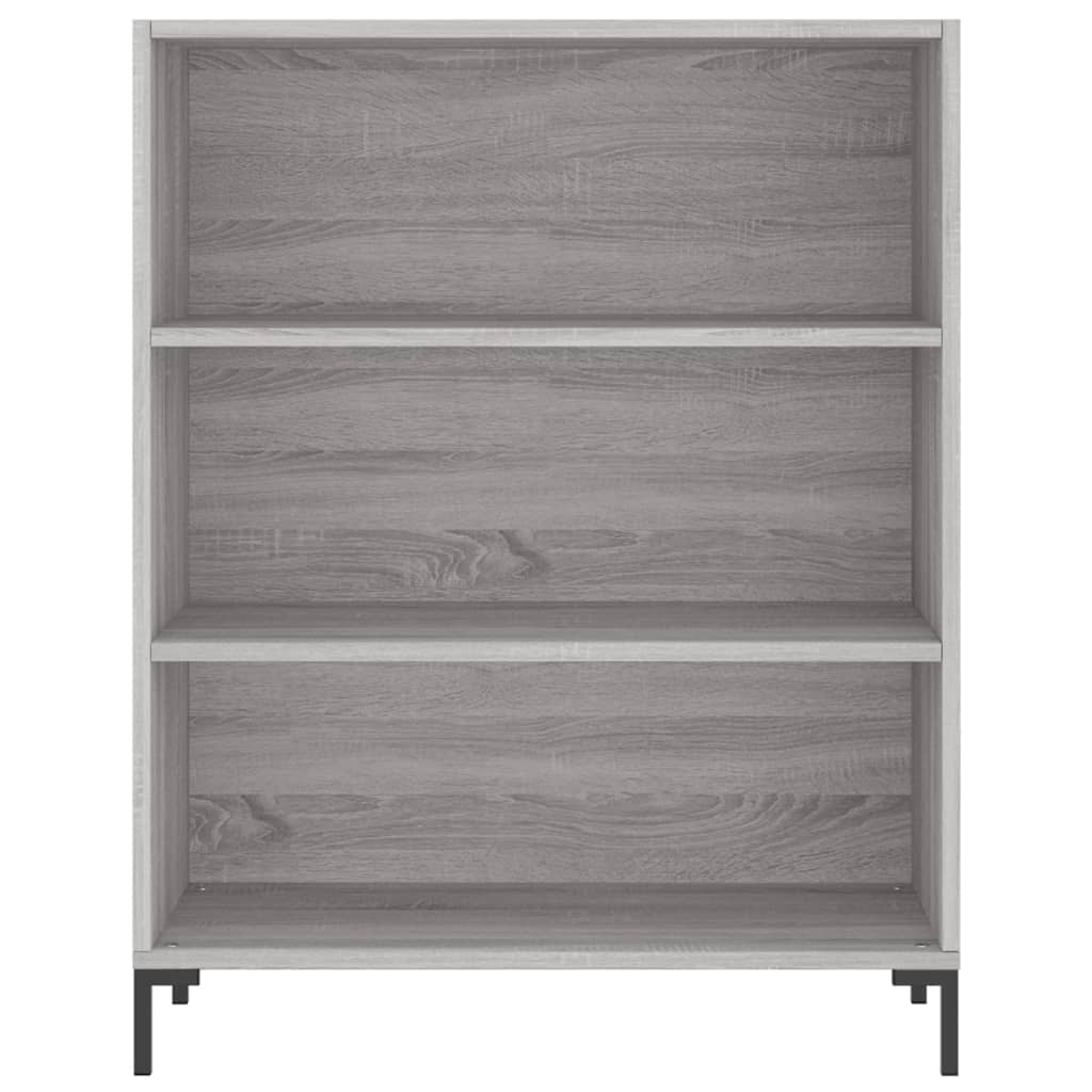 Highboard grå sonoma 69,5x34x180 cm konstruert tre