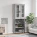 Highboard grå sonoma 69,5x34x180 cm konstruert tre