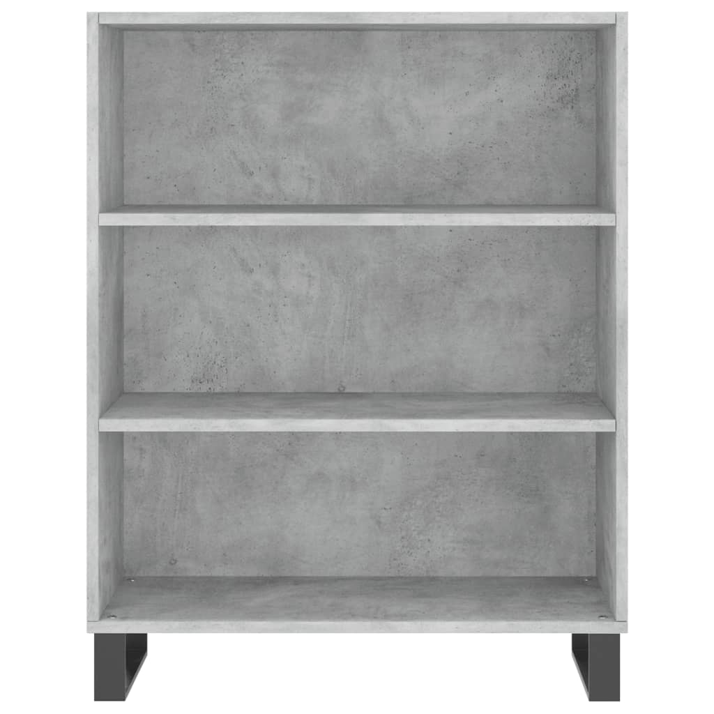 Highboard betonggrå 69,5x34x180 cm konstruert tre