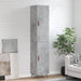 Highboard betonggrå 34,5x34x180 cm konstruert tre