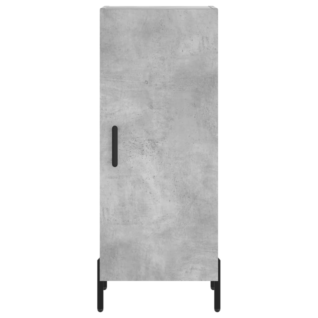 Highboard betonggrå 34,5x34x180 cm konstruert tre