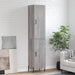 Highboard grå sonoma 34,5x34x180 cm konstruert tre