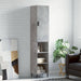Highboard betonggrå 34,5x34x180 cm konstruert tre