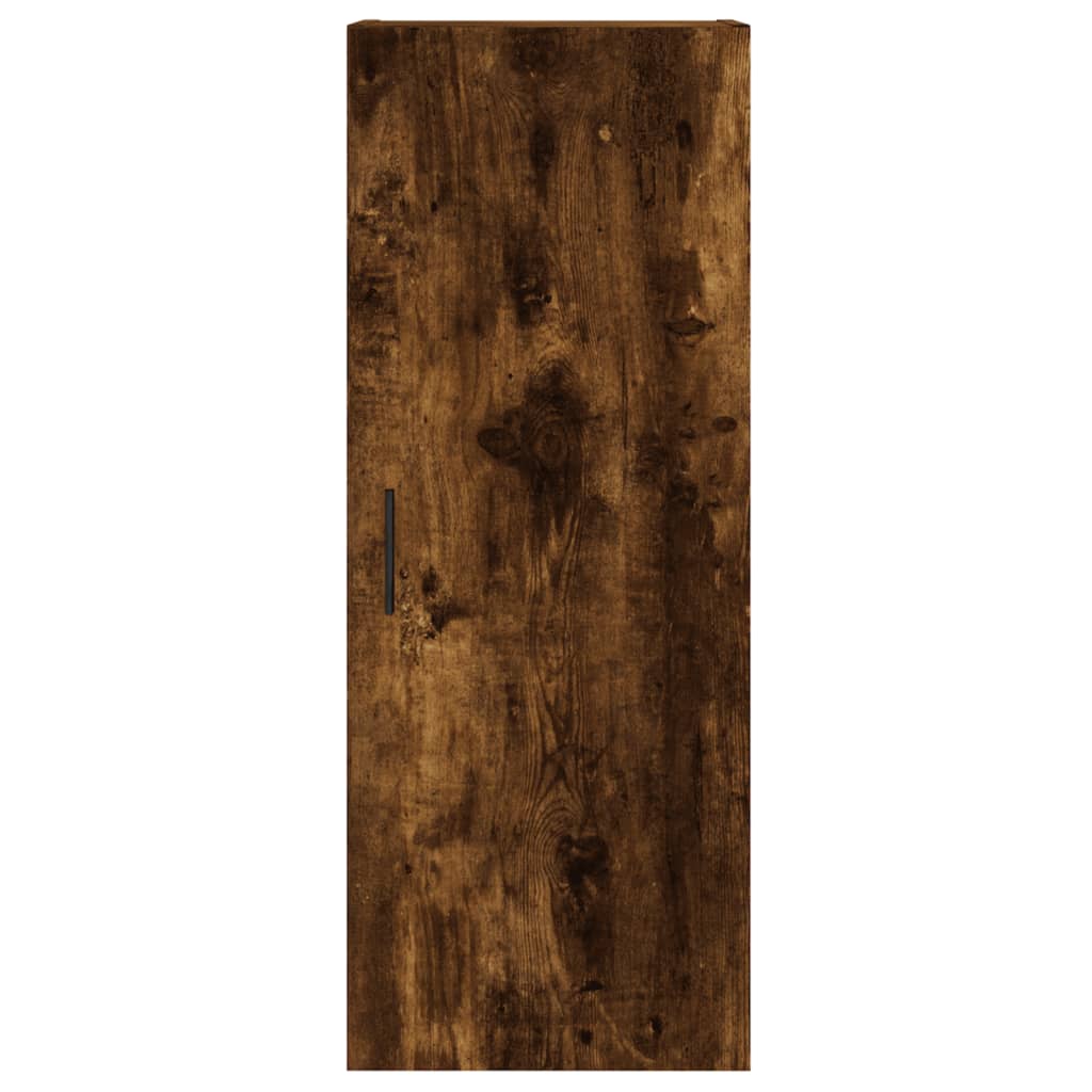 Highboard røkt eik 34,5x34x180 cm konstruert tre