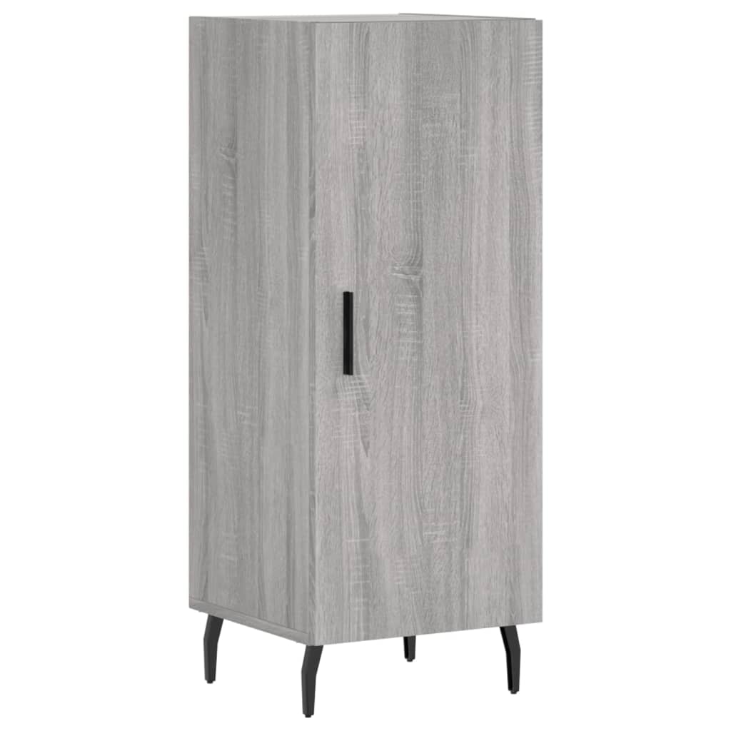 Highboard grå sonoma 34,5x34x180 cm konstruert tre