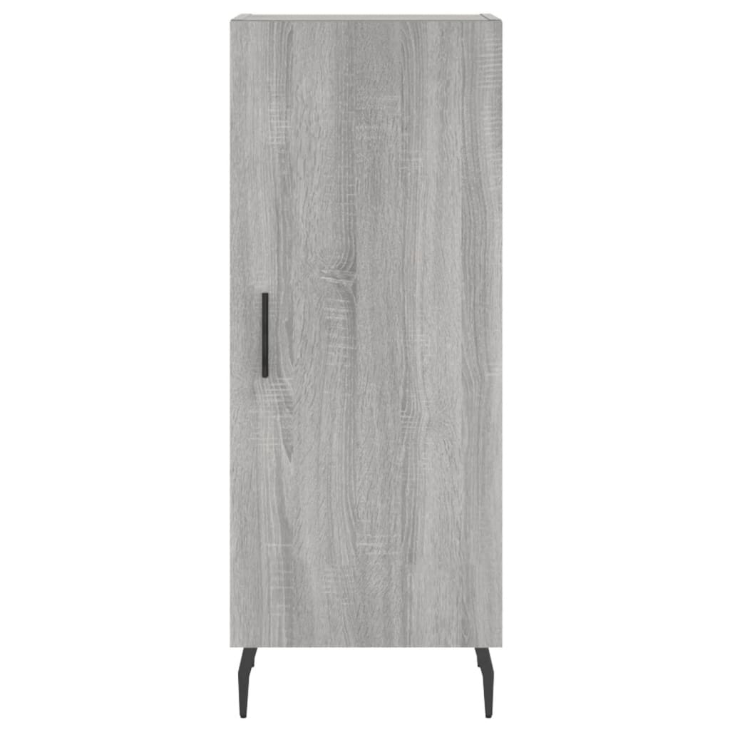 Highboard grå sonoma 34,5x34x180 cm konstruert tre