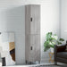 Highboard grå sonoma 34,5x34x180 cm konstruert tre