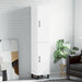 Highboard hvit 34,5x34x180 cm konstruert tre