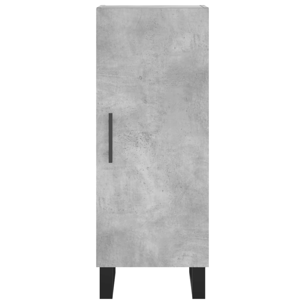 Highboard betonggrå 34,5x34x180 cm konstruert tre vidaXL