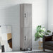 Highboard grå sonoma 34,5x34x180 cm konstruert tre