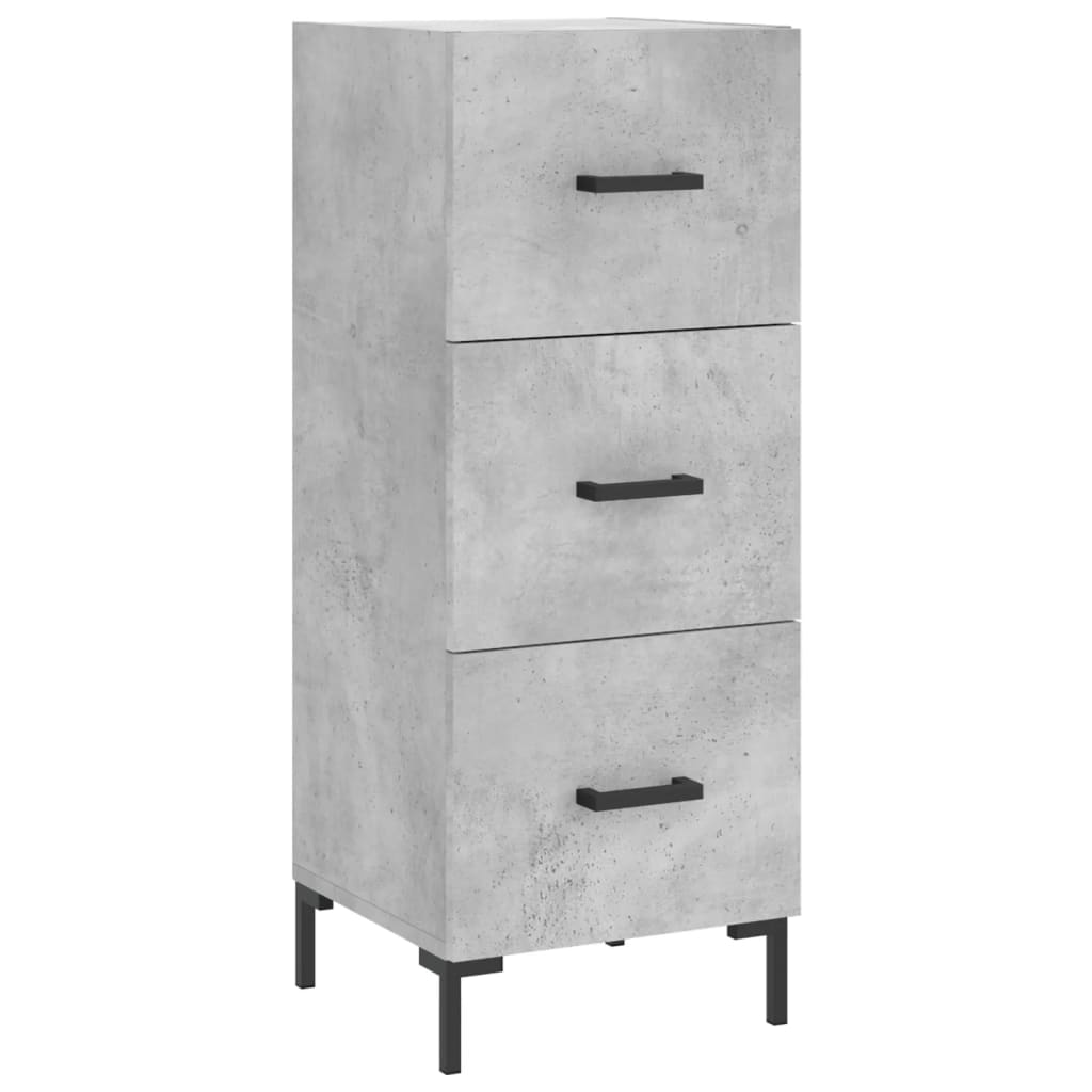 Highboard betonggrå 34,5x34x180 cm konstruert tre vidaXL