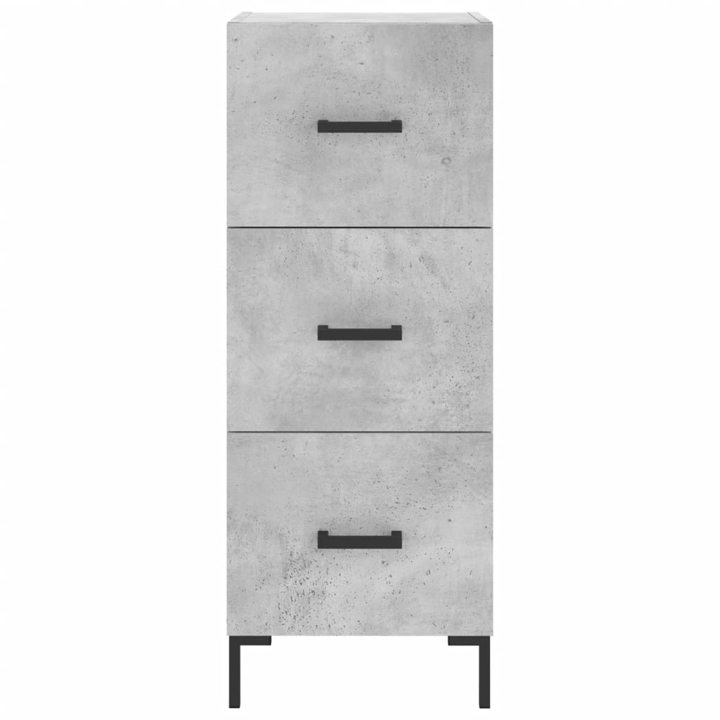 Highboard betonggrå 34,5x34x180 cm konstruert tre vidaXL