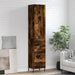Highboard røkt eik 34,5x34x180 cm konstruert tre