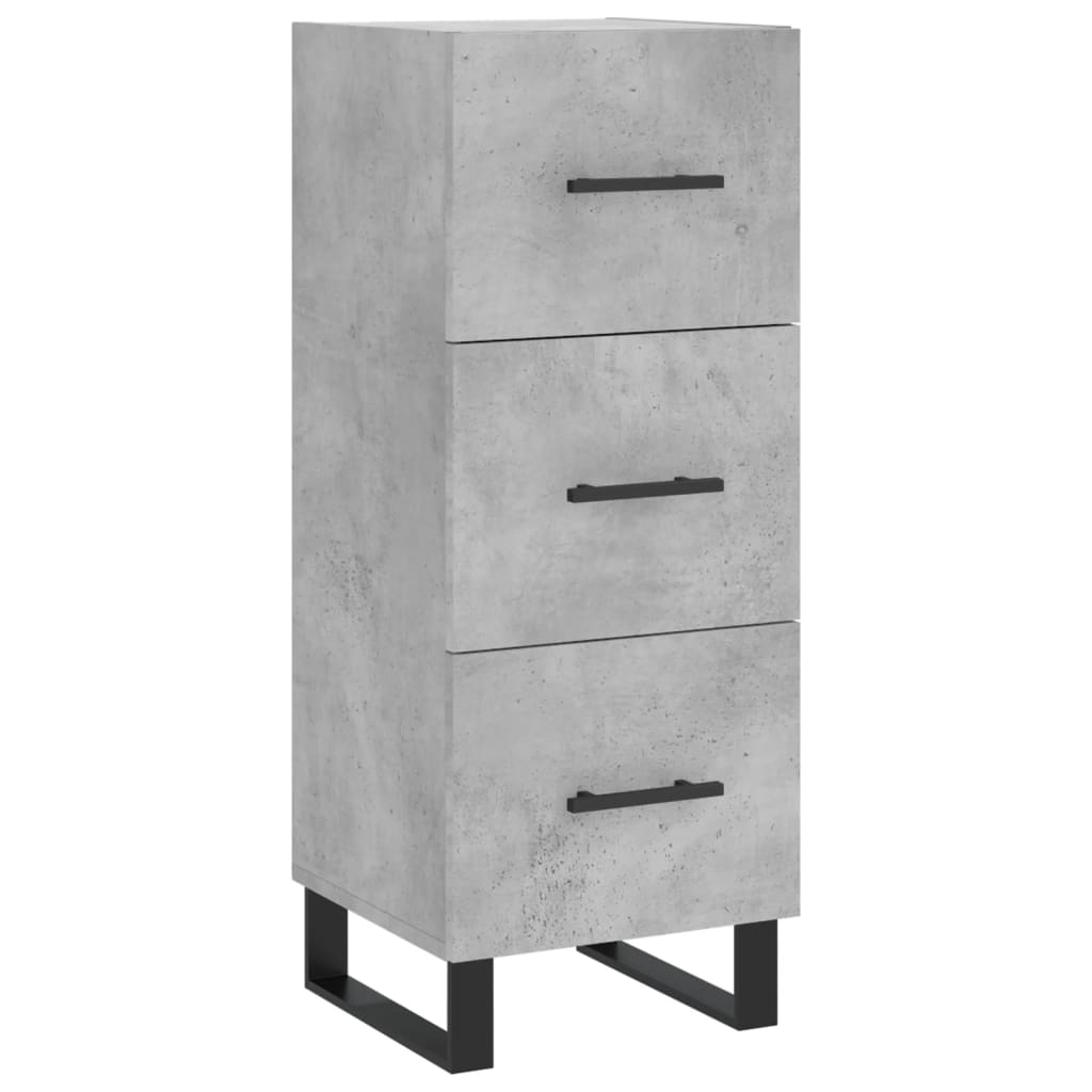Highboard betonggrå 34,5x34x180 cm konstruert tre vidaXL