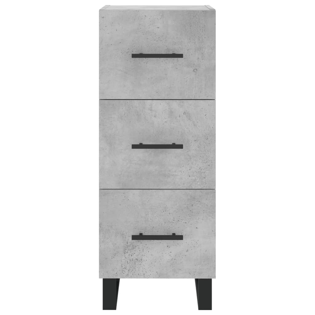 Highboard betonggrå 34,5x34x180 cm konstruert tre vidaXL