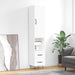 Highboard hvit 34,5x34x180 cm konstruert tre vidaXL