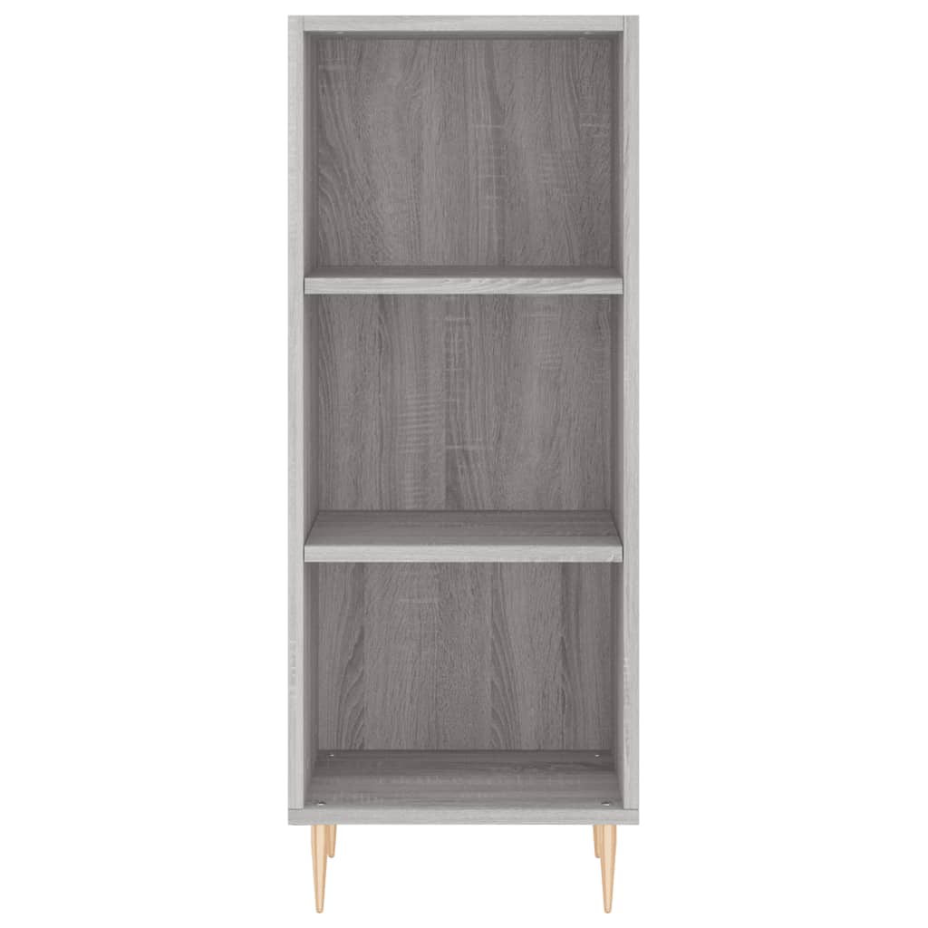 Highboard grå sonoma 34,5x34x180 cm konstruert tre