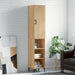 Highboard sonoma eik 34,5x34x180 cm konstruert tre
