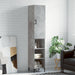 Highboard betonggrå 34,5x34x180 cm konstruert tre