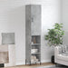 Highboard betonggrå 34,5x34x180 cm konstruert tre
