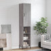 Highboard grå sonoma 34,5x34x180 cm konstruert tre