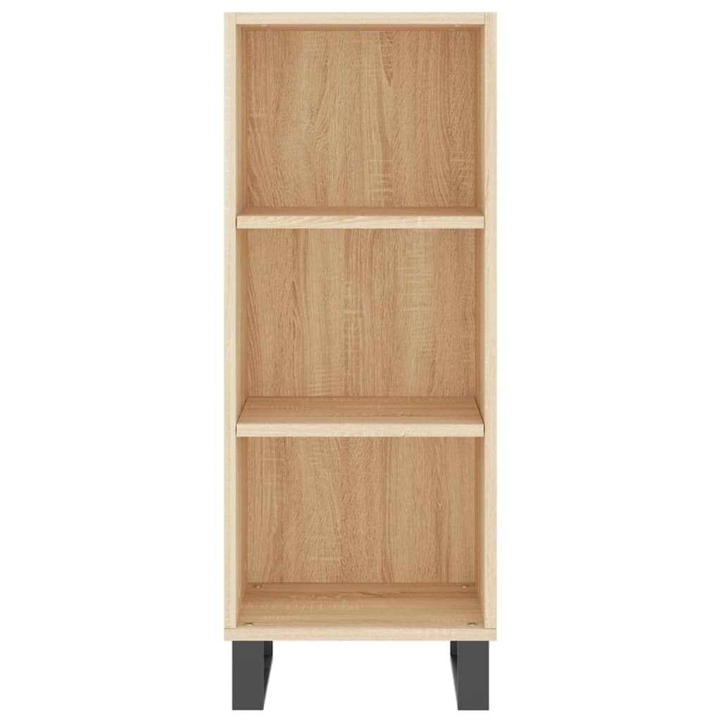Highboard sonoma eik 34,5x34x180 cm konstruert tre vidaXL