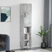 Highboard betonggrå 34,5x34x180 cm konstruert tre