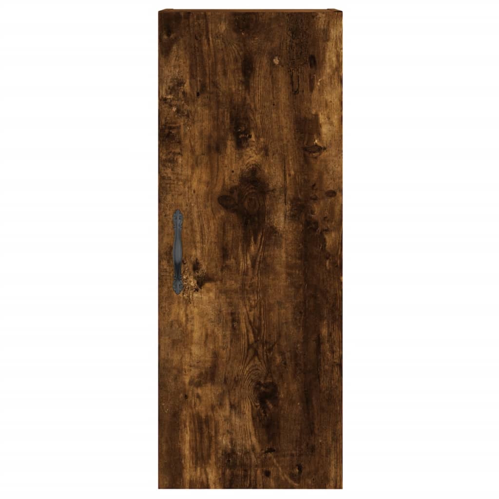 Highboard røkt eik 34,5x34x180 cm konstruert tre