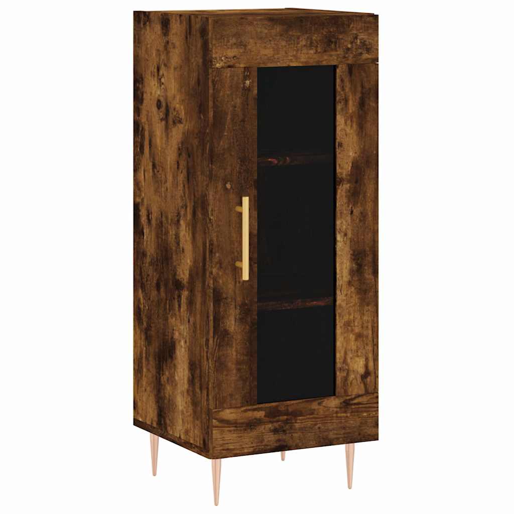Highboard røkt eik 34,5x34x180 cm konstruert tre vidaXL