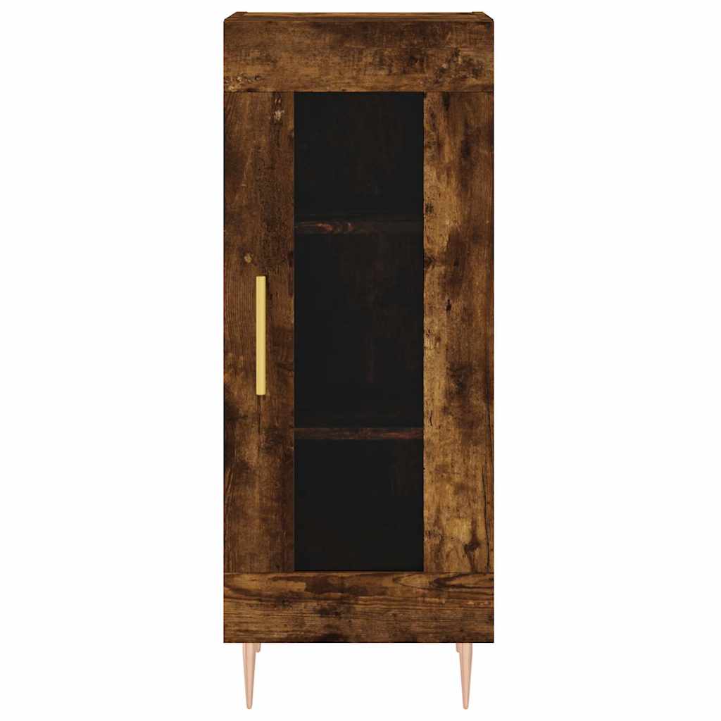 Highboard røkt eik 34,5x34x180 cm konstruert tre vidaXL
