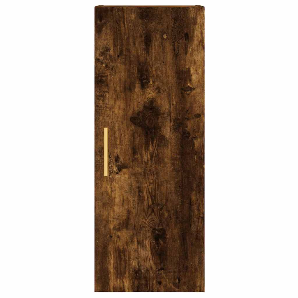 Highboard røkt eik 34,5x34x180 cm konstruert tre vidaXL