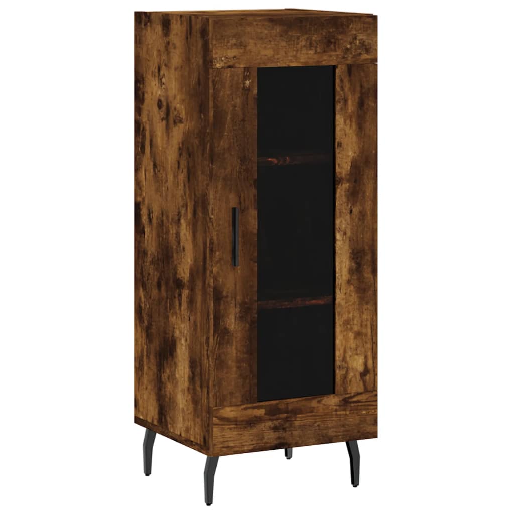 Highboard røkt eik 34,5x34x180 cm konstruert tre vidaXL