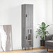 Highboard grå sonoma 34,5x34x180 cm konstruert tre