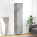 Highboard betonggrå 34,5x34x180 cm konstruert tre