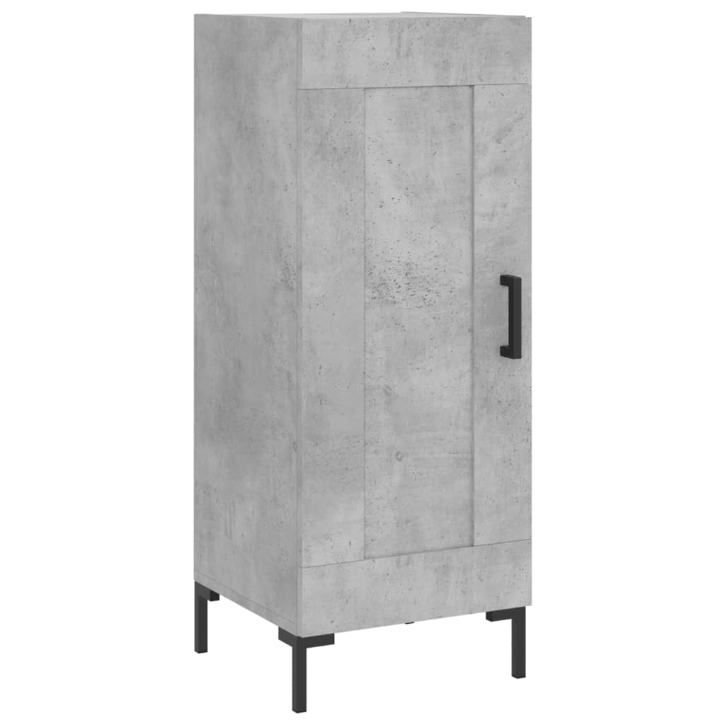 Highboard betonggrå 34,5x34x180 cm konstruert tre