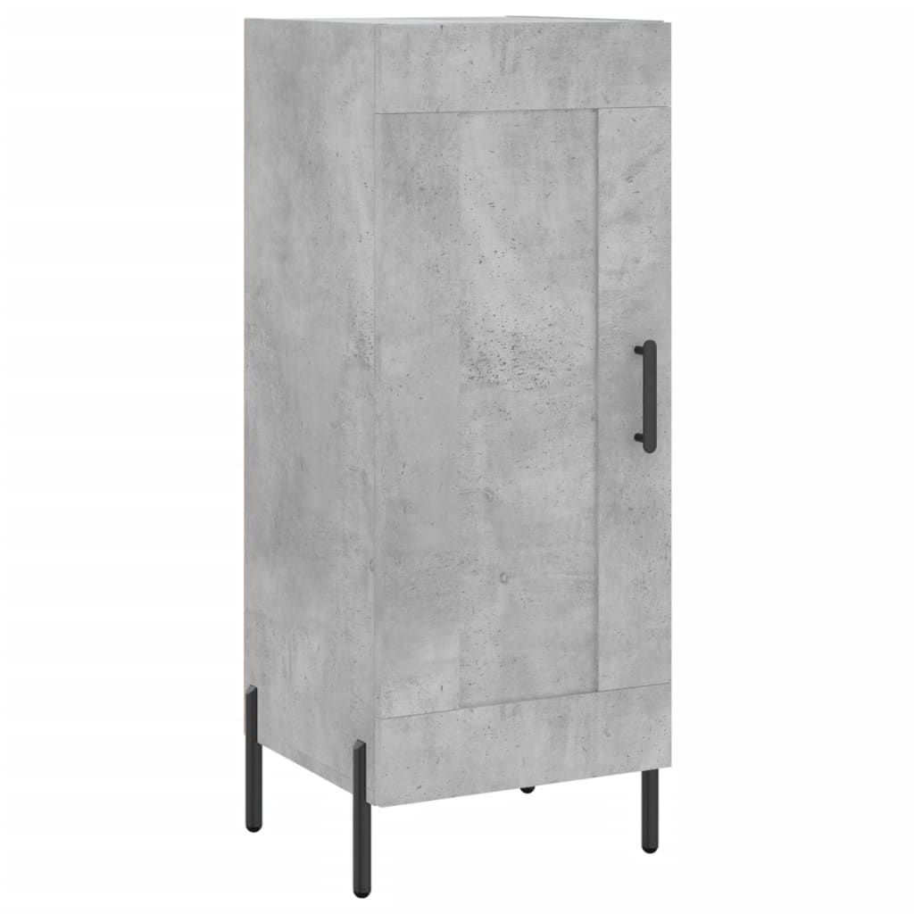 Highboard betonggrå 34,5x34x180 cm konstruert tre