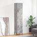 Highboard betonggrå 34,5x34x180 cm konstruert tre