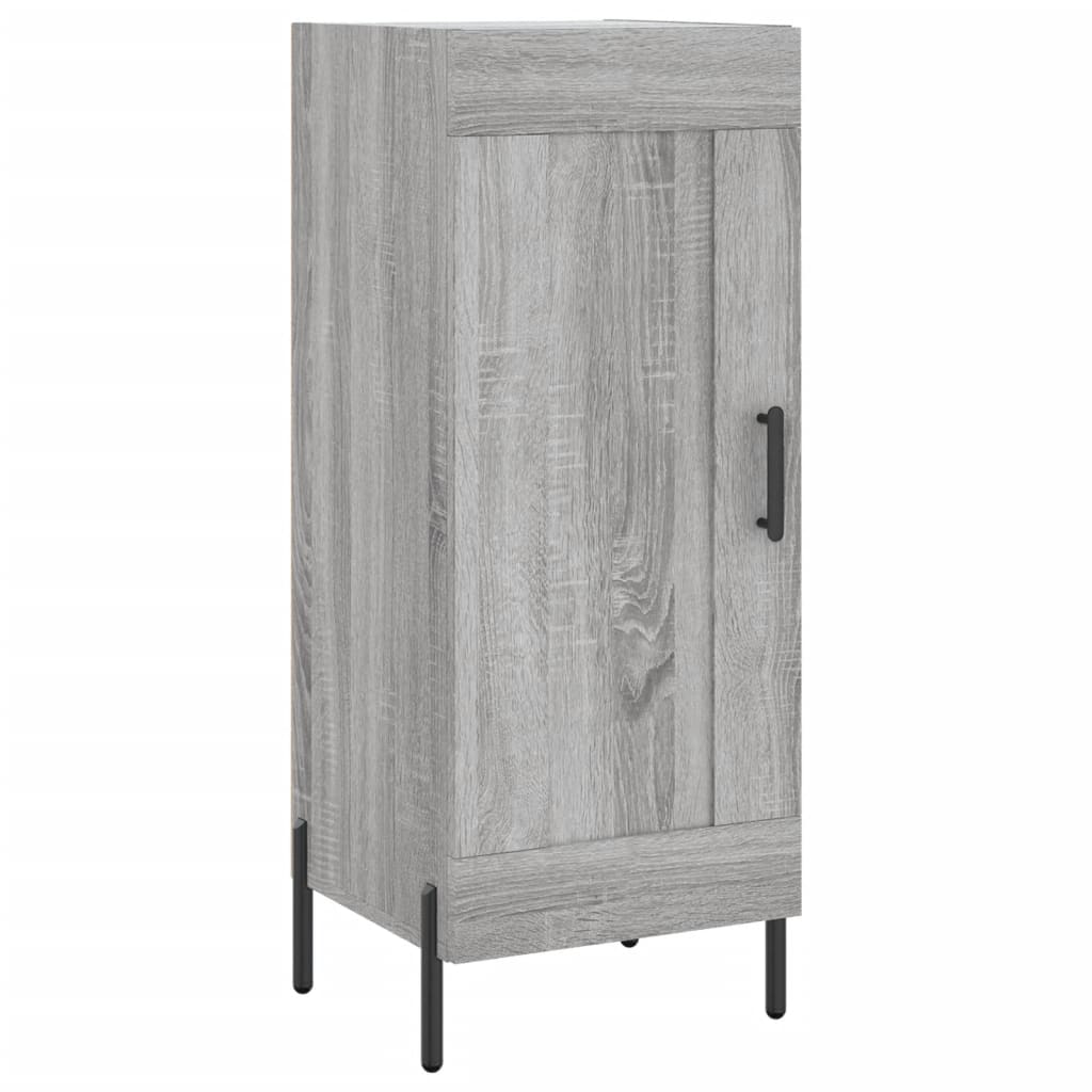 Highboard grå sonoma 34,5x34x180 cm konstruert tre