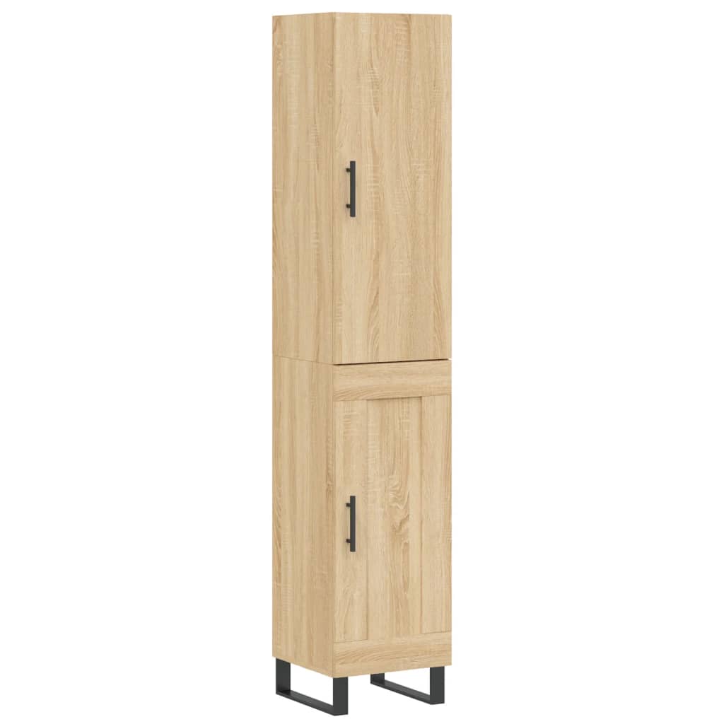 Highboard sonoma eik 34,5x34x180 cm konstruert tre