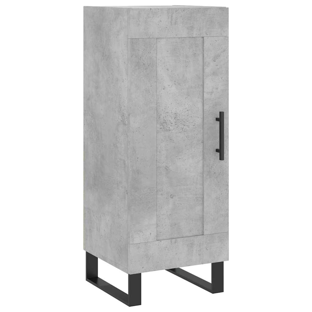 Highboard betonggrå 34,5x34x180 cm konstruert tre vidaXL