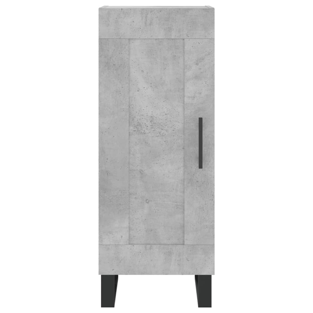 Highboard betonggrå 34,5x34x180 cm konstruert tre vidaXL