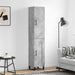 Highboard betonggrå 34,5x34x180 cm konstruert tre vidaXL