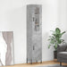 Highboard betonggrå 34,5x34x180 cm konstruert tre