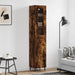 Highboard røkt eik 34,5x34x180 cm konstruert tre