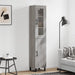 Highboard grå sonoma 34,5x34x180 cm konstruert tre